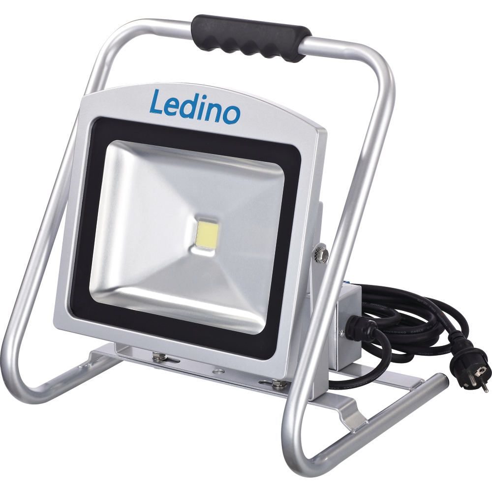LED-Strahler m. 2 Steckd. 50W 6500K silber 4600lm