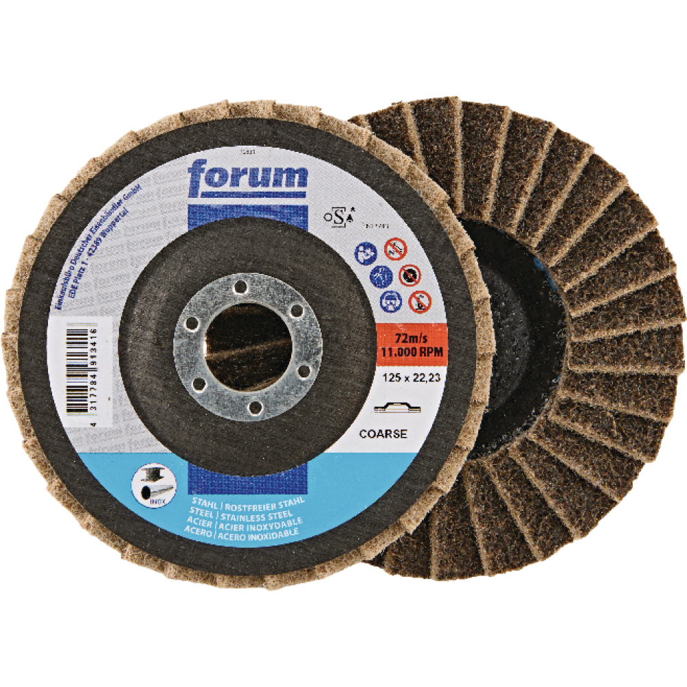 FORUM Fächerschleifscheibe 125mm, Vlies, a vfn FORUM