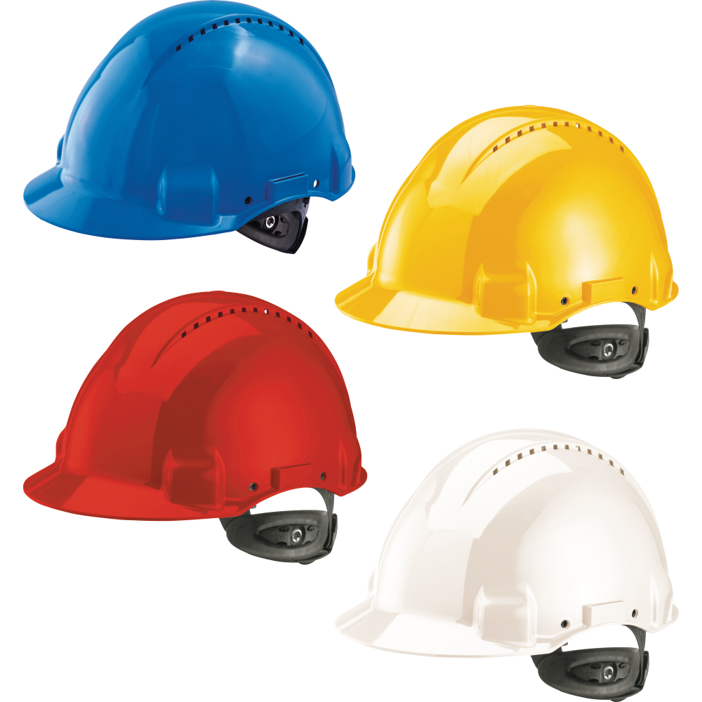 3M Schutzhelm mit Uvicator Sensor belüftet blau G3000NUV-BB