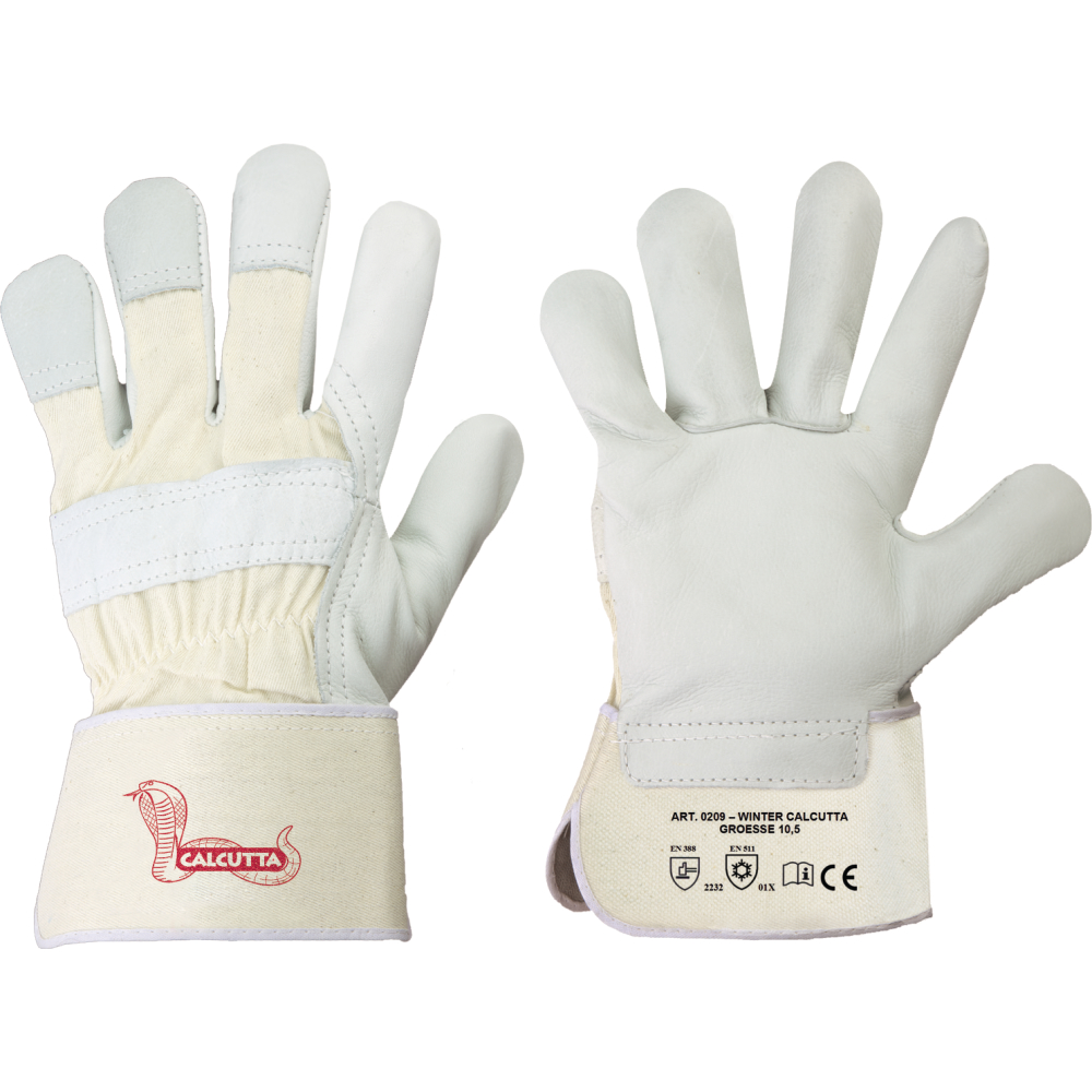 Stronghand® Rindvollleder-Handschuh WINTER CALCUTTA natur Gr.10,5