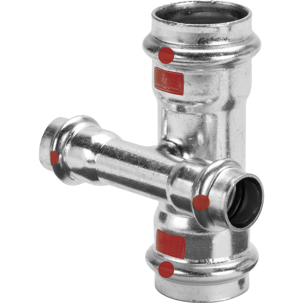 Viega Kreuzstück mit SC Prestabo 1148 in 28x15mm Stahl verzinkt