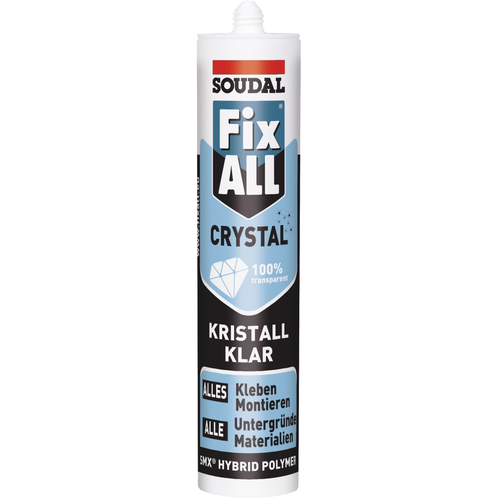 SOUDAL MS-Polymer Konstruktionskleber Fix ALL® CRYSTAL 290ml glasklar