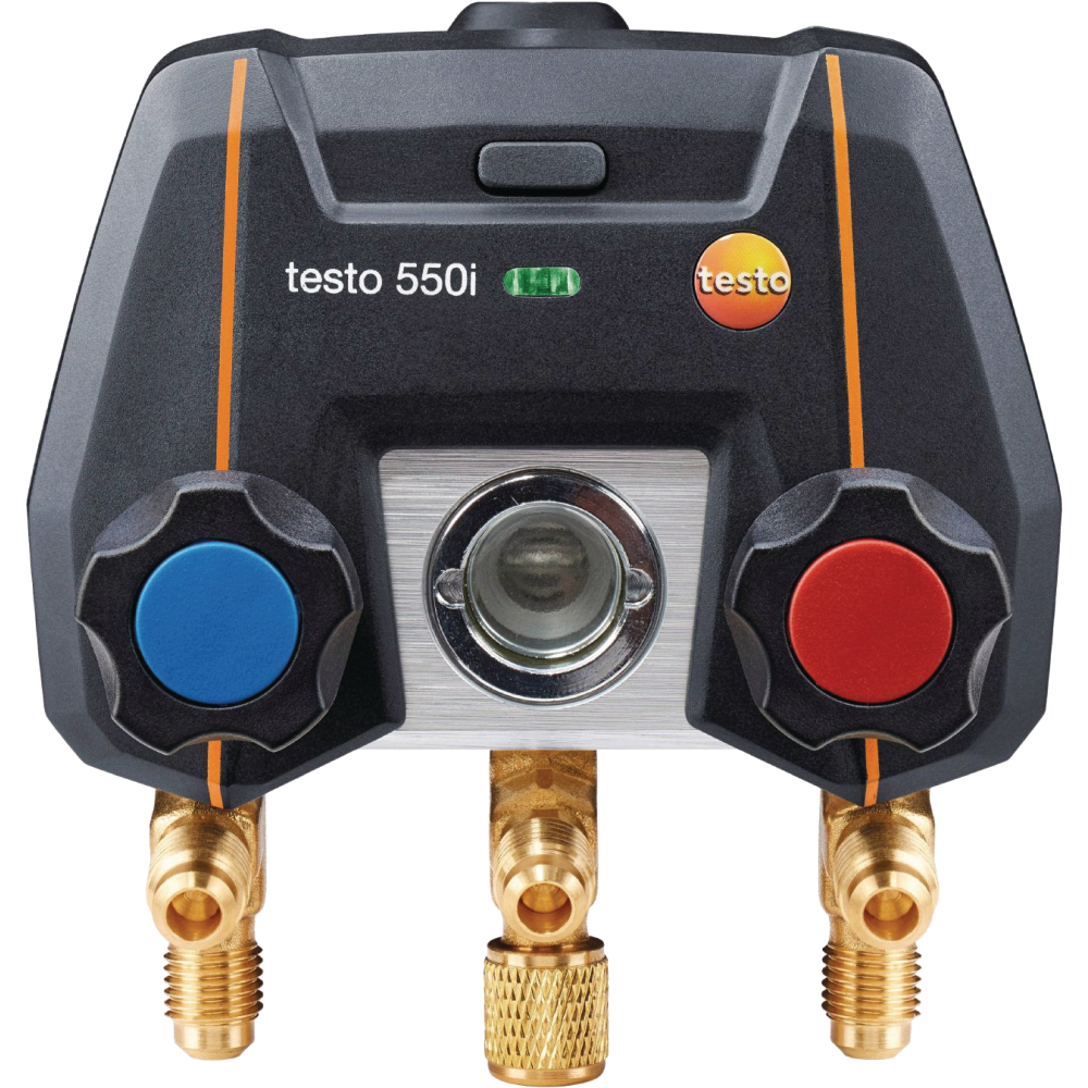 digit. Monteurhilfe testo 550i mit 2-Wege Ventilblock + Appsteuerung