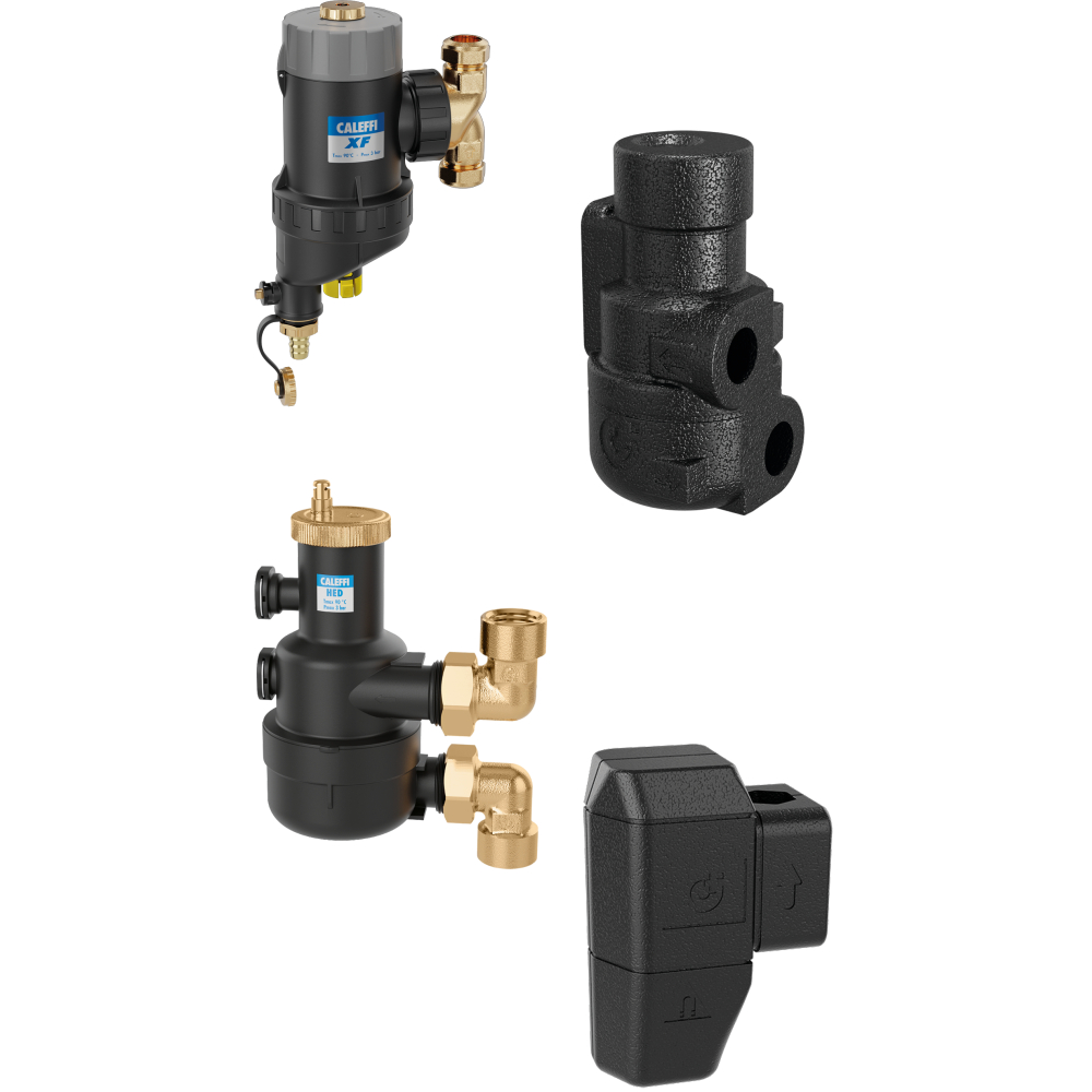 Caleffi Wärmepumpen-Paket 1" Schmutzf. / Schlammabsch. und Entl.