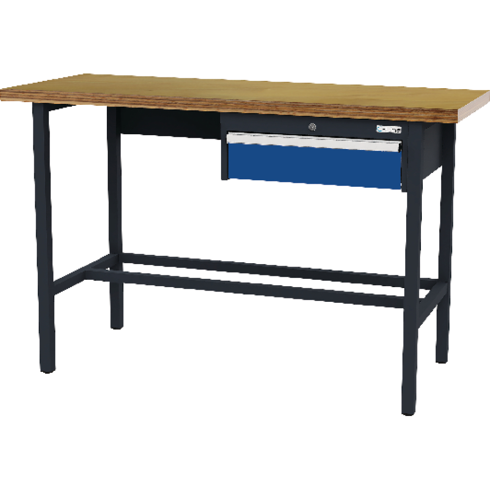 Arbeitstisch B1500mm 1 Schbl. 7035/5010 Forum