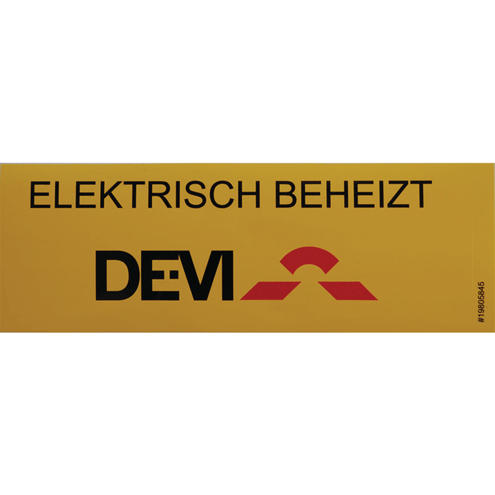 Kennzeichnungsaufkleber elektrisch beheizt