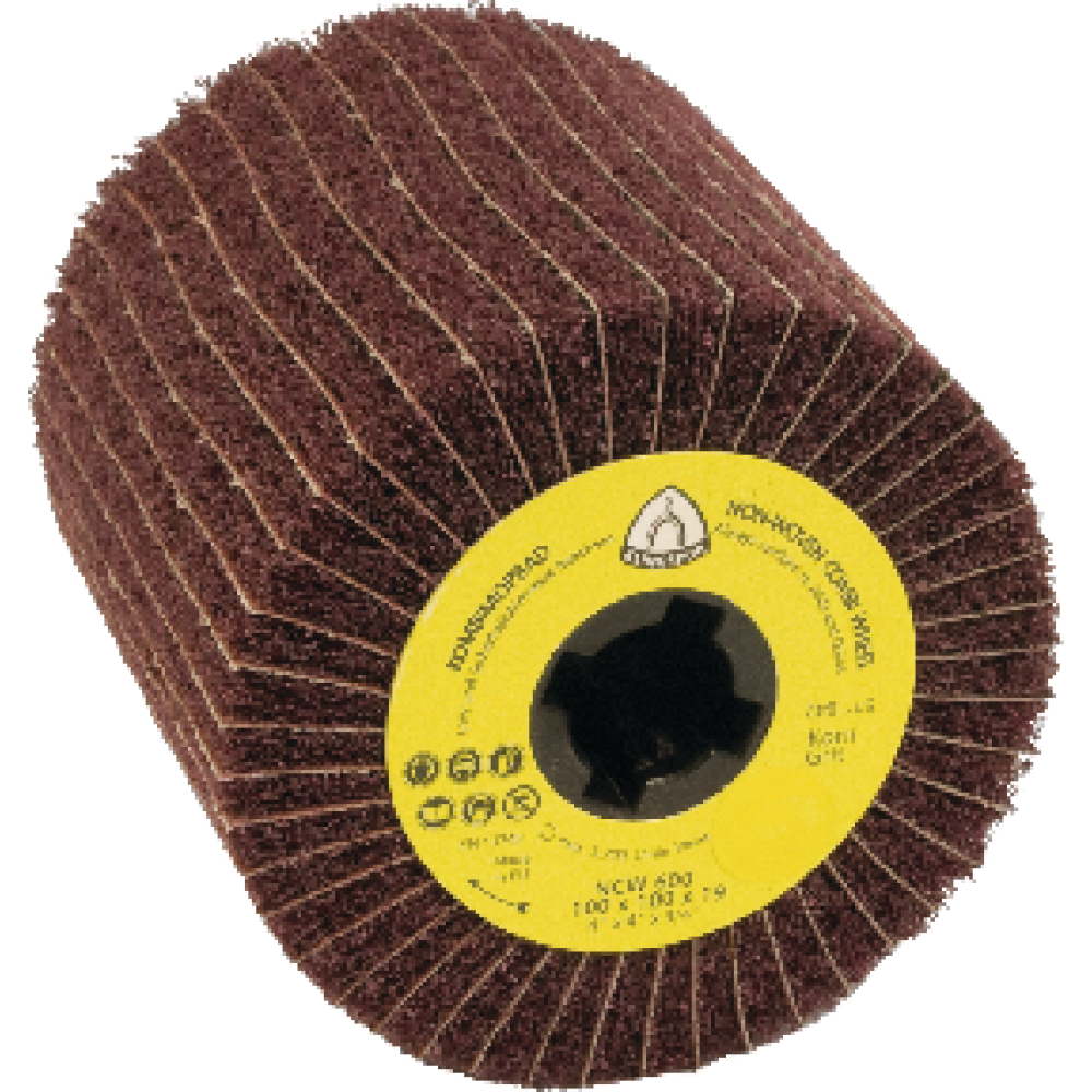 Schleifmoprad mit Vlies NCW600 K180 100x100x19mm Klingspor