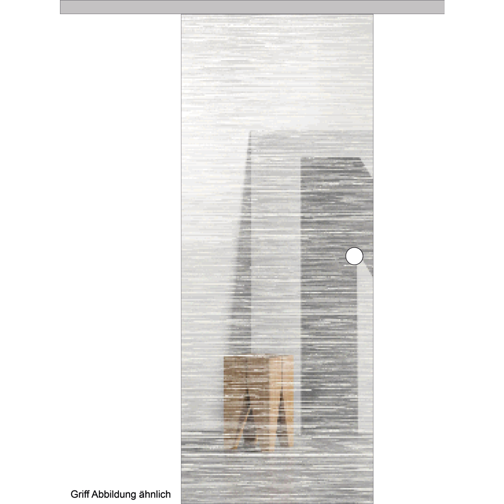 Ganzglasschiebetür-Set GP001 Motiv weiß Schiefer