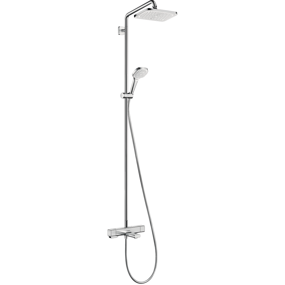 Showerpipe Croma E 280,1jet mit Wannenthermostat, chrom