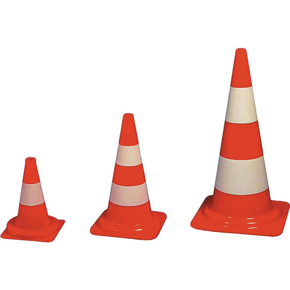 Verkehrsleitkegel, rot/weiß