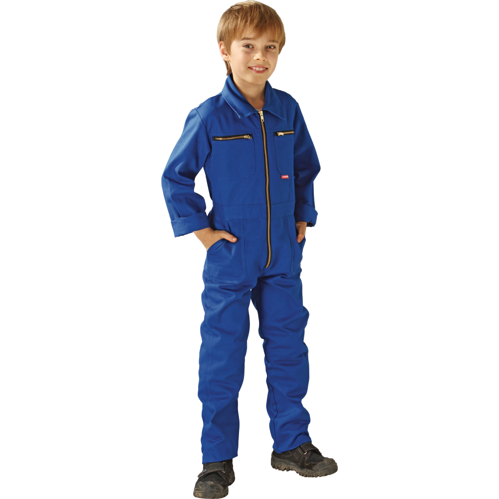 Planam Kinderoverall 100%BW kornblumenblau Gr.110/116
