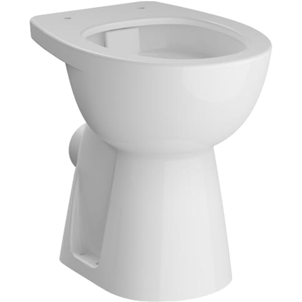 FORMAT Plus Stand-WC tief, weiß, + 60mm Sitzhöhe, spülrandlos