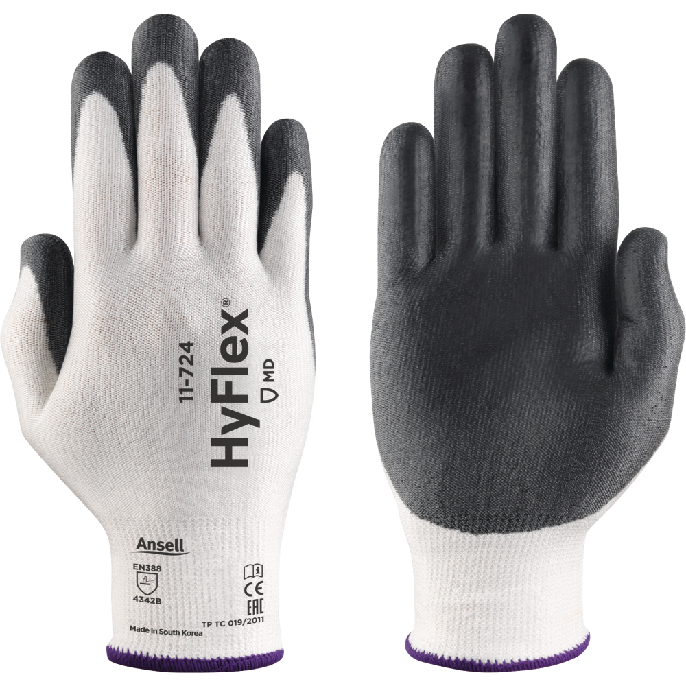 Ansell Schutzhandschuh HyFlex® 11-724 weiß-grau Gr.9