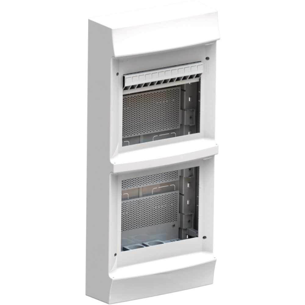 Striebel AP-Mediaverteiler 3-reihig M41W336M mit Patchpanel und Steckdose
