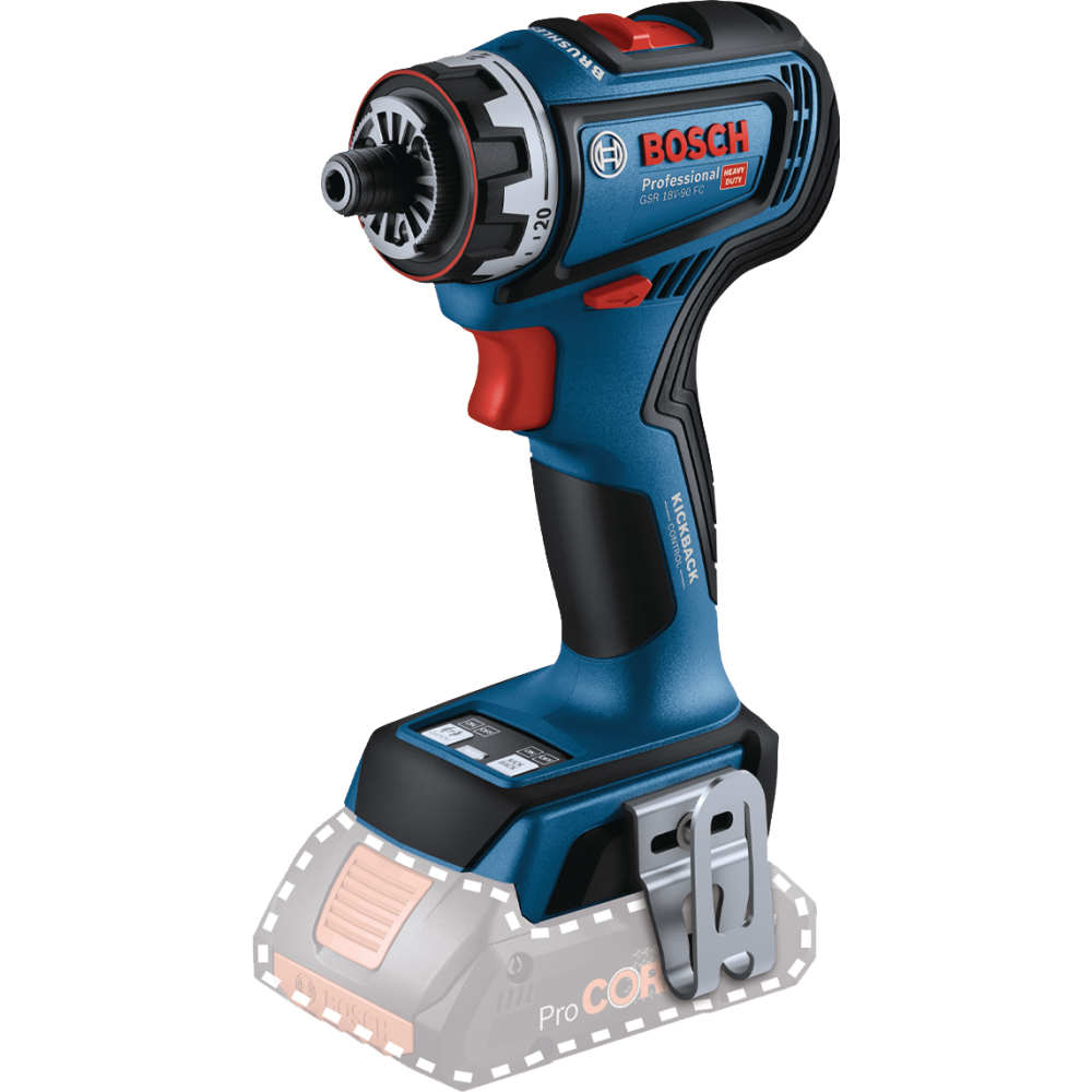 Bosch Akku-Bohrschrauber 18V c&g GSR 18V-90FC 36/64Nm inkl. 3 Aufsätzen