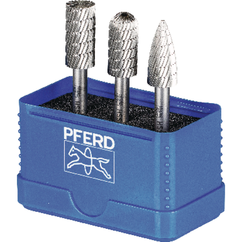 Frässtift-Satz HSS 12mm 3-teilig, A ST-C-K Ø12mm, Zahnung Z3 Pferd