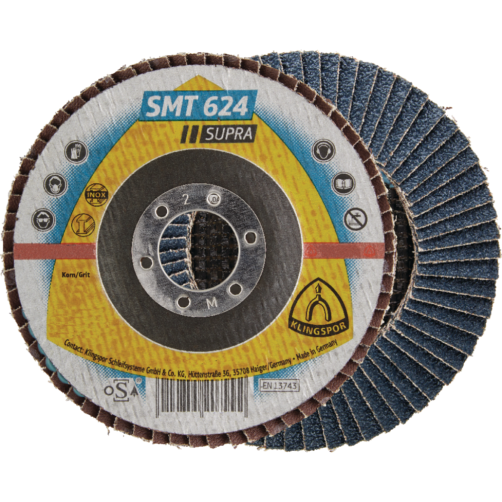 Schleifmopteller SMT624 gewölbt 125mm K40 Klingspor