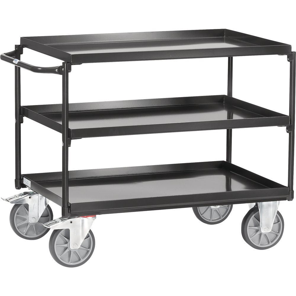 Tischwagen4832 400kg grau3 Wannen 1000x700mm
