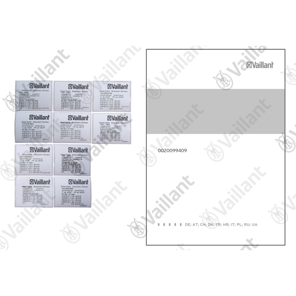Vaillant Umstellsatz, E/LL  P Vaillant-Nr. 0020099409