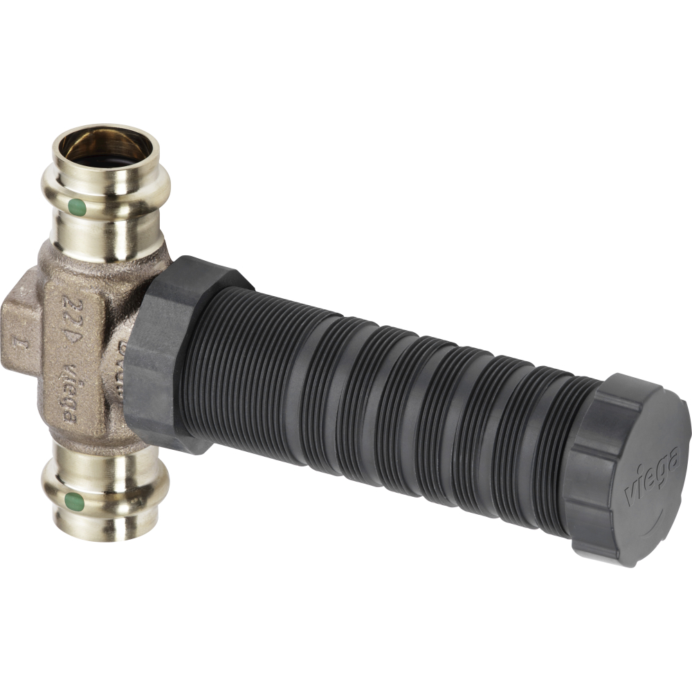 Viega UP-Geradsitzventil mit SC Easytop 5335.2 in 16mm Siliziumbronze