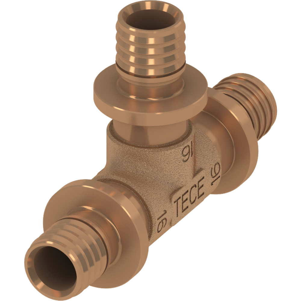 TECE flex T-Stück 16x16x16mm Rotguss