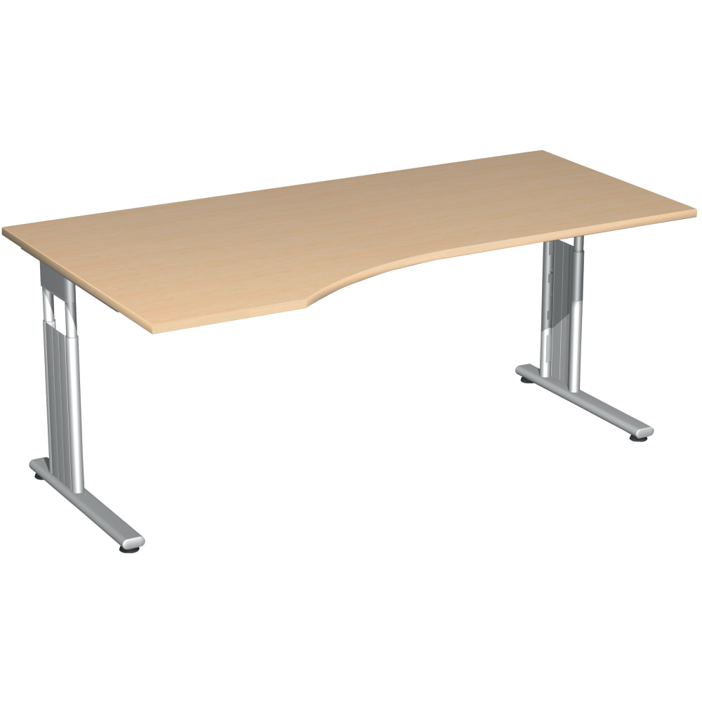 PC-Schreibtisch l Buche 1800x800-1000x680 Buche