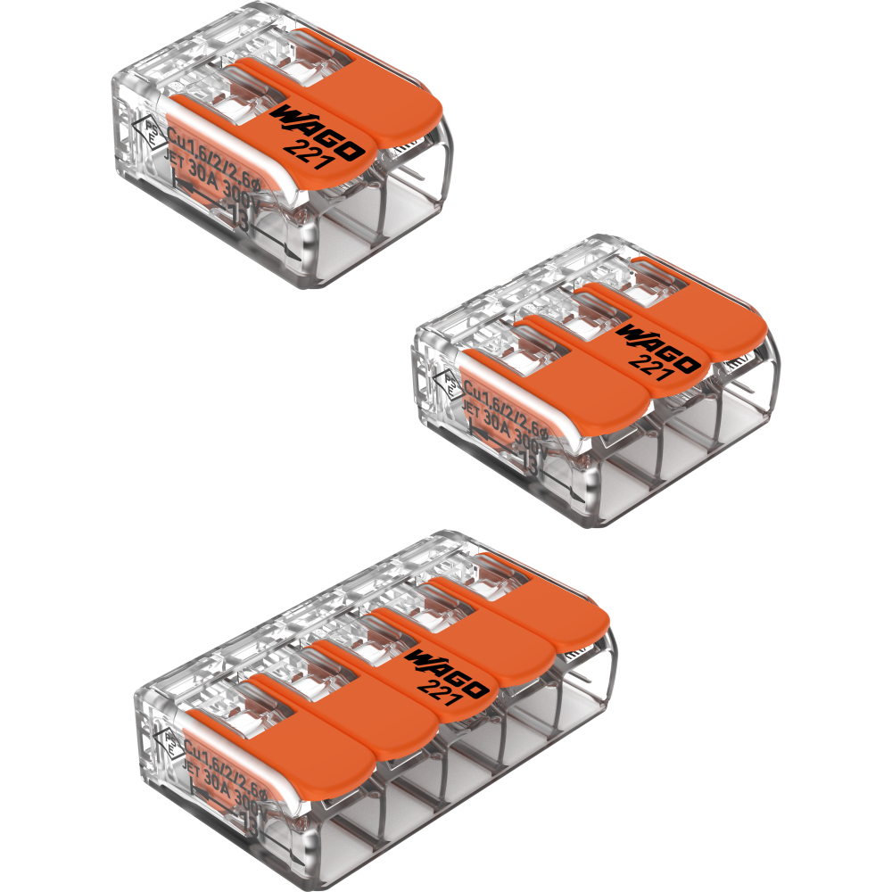 Wago Verbindungsklemme COMPACT 221-612 2-Leiter mit Hebel