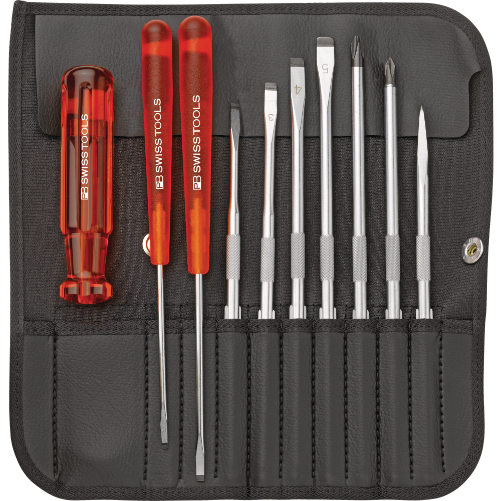 PB Swiss Tools Wechselklingen-Satz 10-teilig in Rolltasche